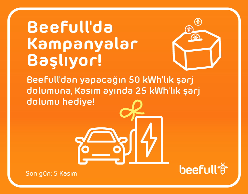 Beefull Elektrikli Araç Şarj İstasyonları Kampanyası